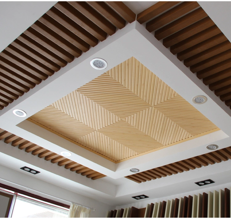 WPC Wood Plastic Composite Hollow Square Tube for Interior Partition Decoration Board