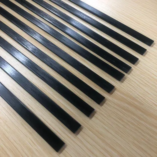 Factory Hot Sale 1.2mm 1.4mm Carbon Fiber Strips Pultrusion Cfrp Flat Bar