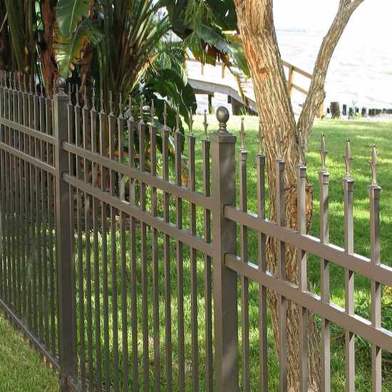 Metallic/Steel/Iron/Aluminum Security Spear Picket Fence Panel and Post